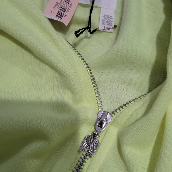 Victoria's Secret Lime Green Zip-Up Hoodie - Picture 4 of 5